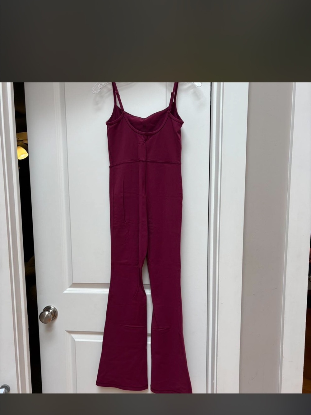 babaton aritzia Women's Wine Burgundy Spaghetti-Strap Jumpsuit